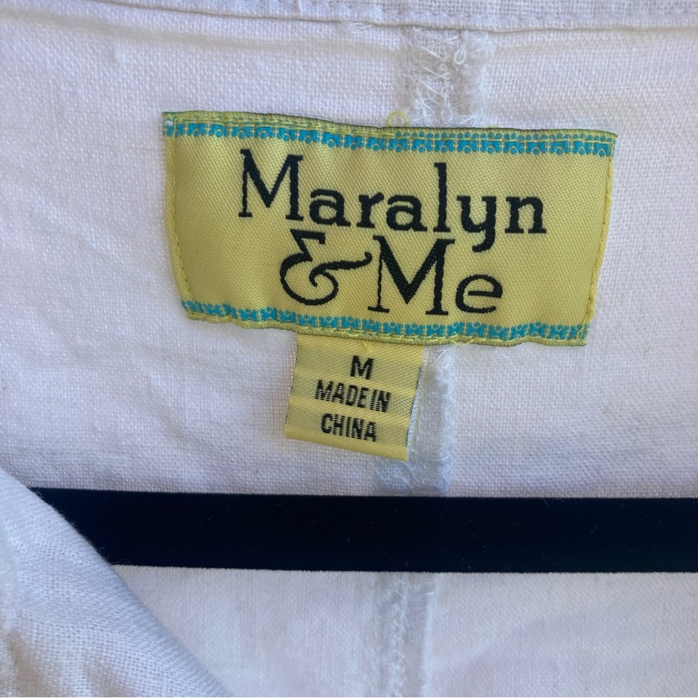 Maralyn & Me White Linen Blend Moto Jacket – Size M - Picture 6 of 14